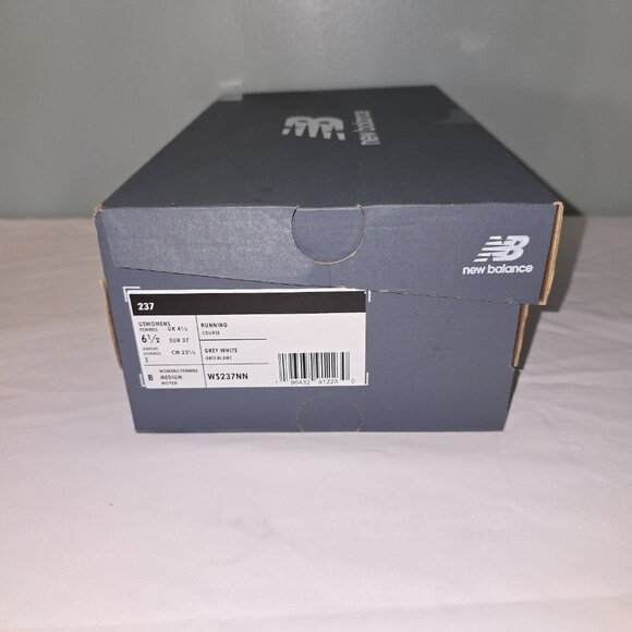 New Balance 237 Running Shoe,in Grey/White, Women's Size 6.5/Men's 5, New in Box - Picture 8 of 9